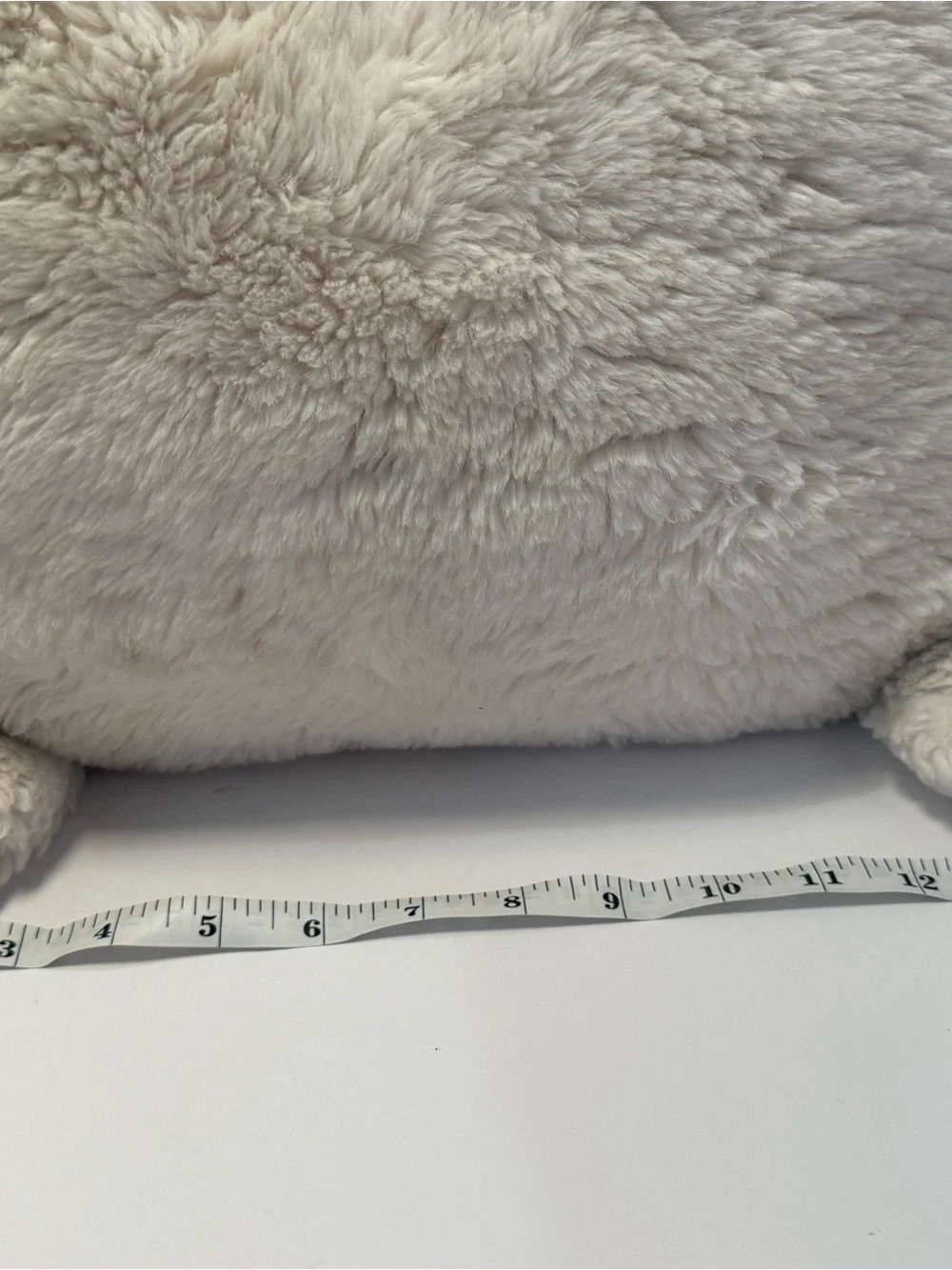 Set of 2 Large Pottery Barn Kids Dog Puppy Bear Pillow Cream Faux Fur